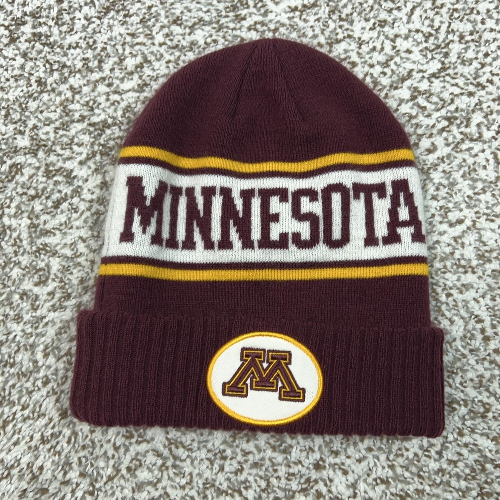 Minnesota Golden‎ Gophers Hat Beanie Mens One Size Red NCAA Football Nike Knit